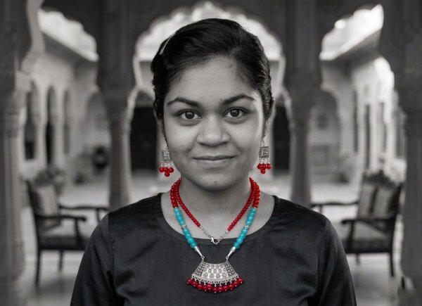 Turquoise & Maroon Pendant Set - Image 3