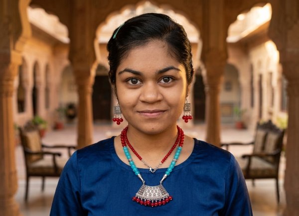 Turquoise & Maroon Pendant Set - Image 2