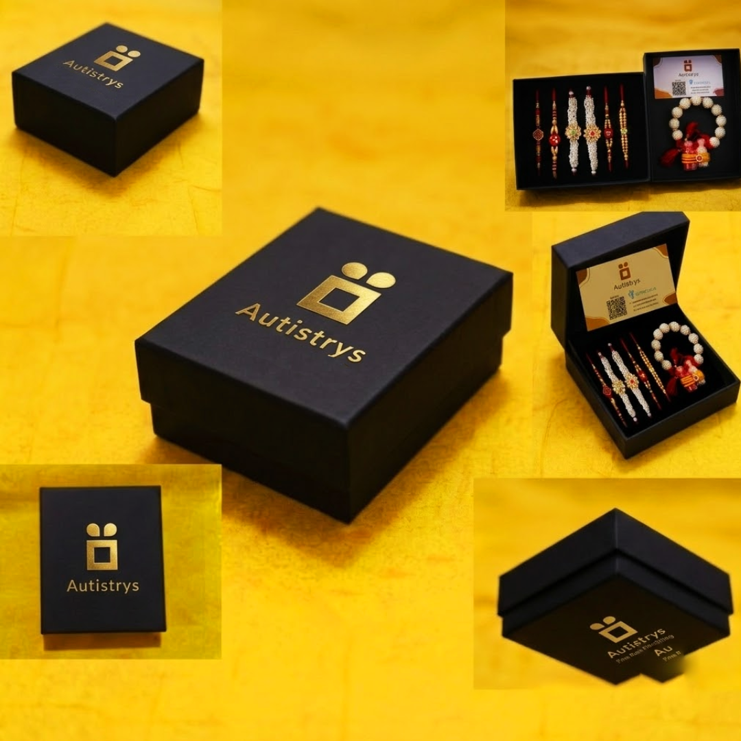 Premium Family Rakhi Gift Hamper | 5 Designer Rakhis & Lumba Rakhi | Autistrys - Image 3