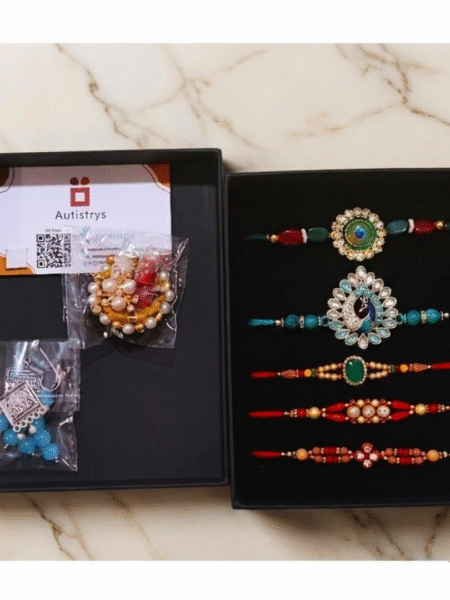 Premium Rakhi & Jewellery Gift Hamper | Designer Rakhi Set | Autistrys