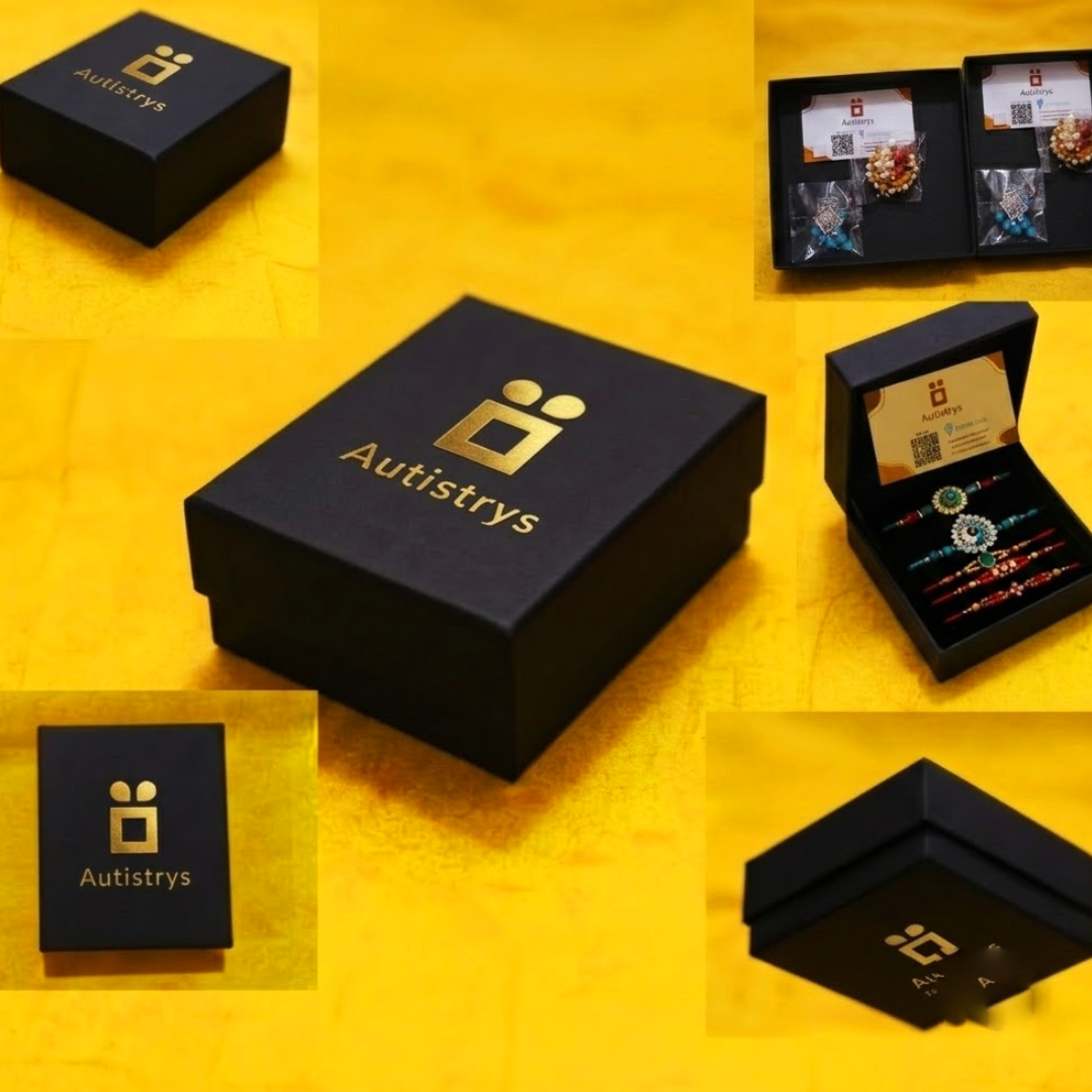 Premium Rakhi & Jewellery Gift Hamper | Designer Rakhi Set | Autistrys - Image 3