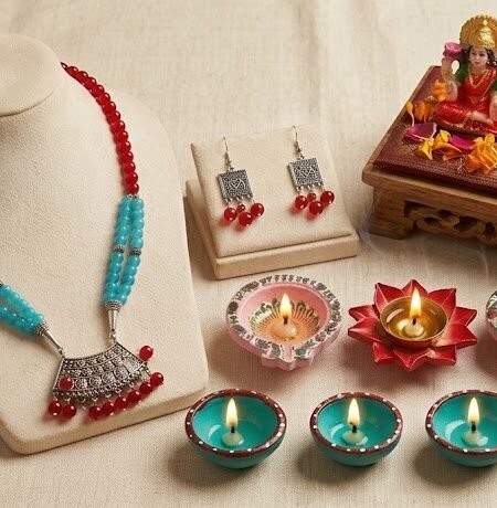 Shubh Shringar Hamper | Festive Jewellery & Diwali Pooja Gift Set | Autistrys