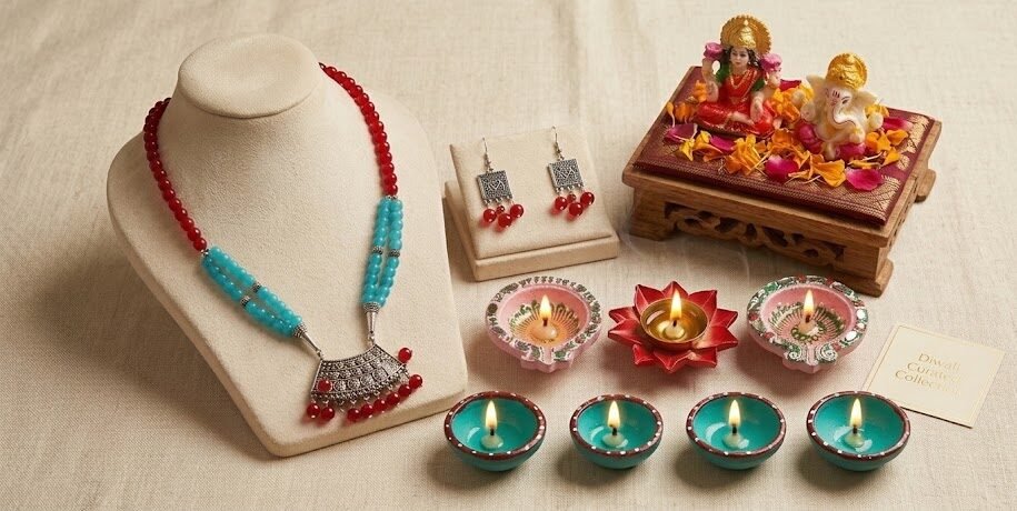 Shubh Shringar Hamper | Festive Jewellery & Diwali Pooja Gift Set | Autistrys