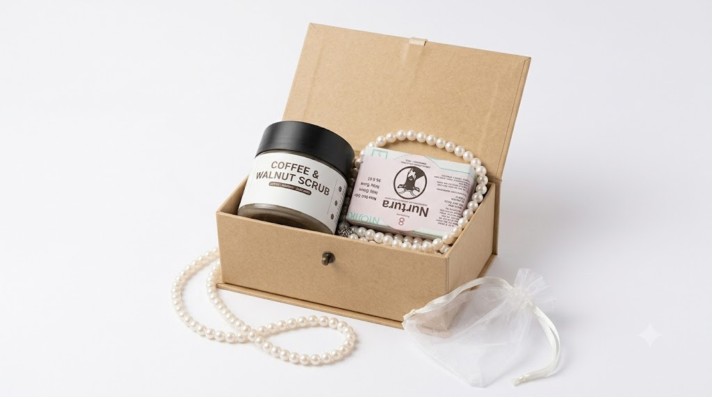 Radiant Glow and Grace Hamper | Natural Skincare & Pearl Jewellery Gift Set Every Purchase Makes a Difference